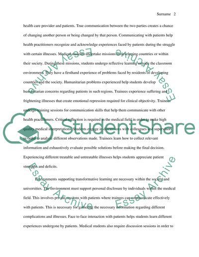 Critical Thinking and Transformative Learning