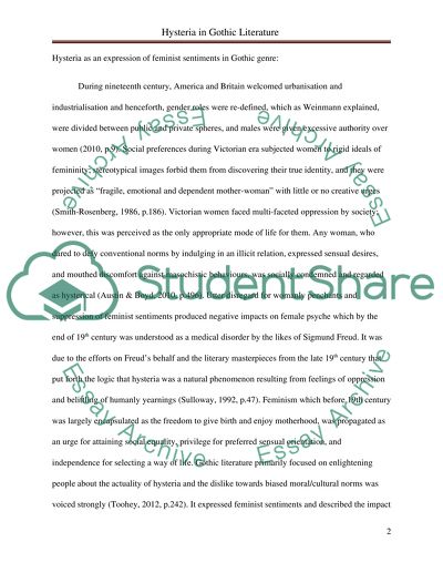 Oppression of Victorian Women and Expression of Feminist Sentiments Concerning Hysteria