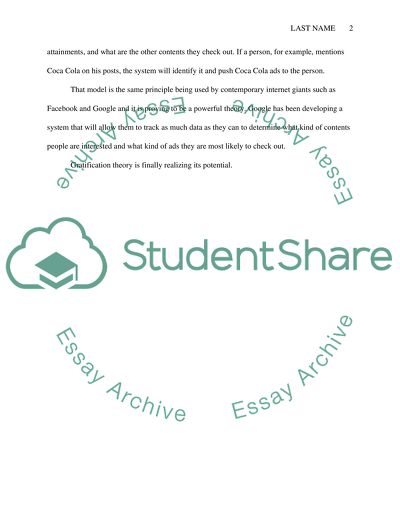 Gratification Theory