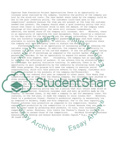 Capsim reflection paper image