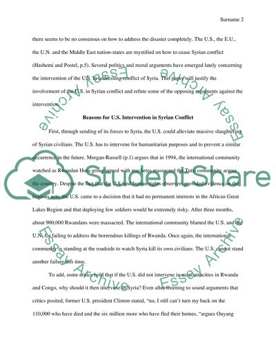 Should the U.S. intervene in the Syria conflict