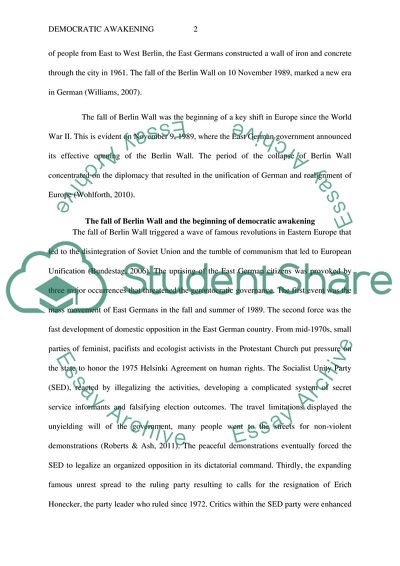 Democratic Awakening (1989 - 2009)