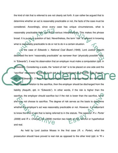 Health and Safety at Work Act