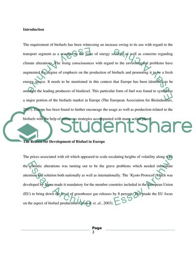 What Is The Current Position of Biofuels In Europe
