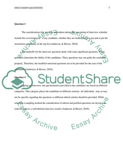 Relationship Between Research Question and Interview Questions