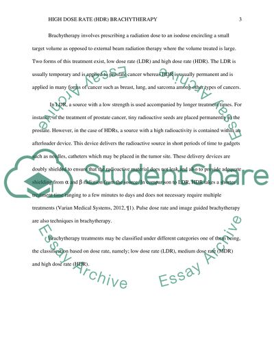 High Dose Rate Brachytherapy