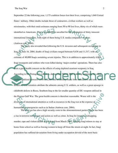 Was the Iraq War worth the human and material costs suffered by the Allied coalition and Iraqi people
