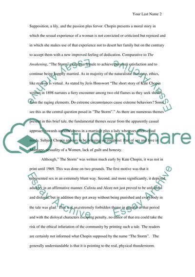 Themes of The Storm by Kate Chopin