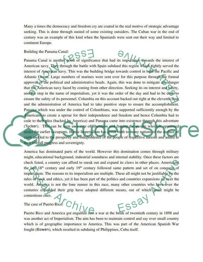 Why did the United States become an Imperial power during the late 1800s-early 1900s