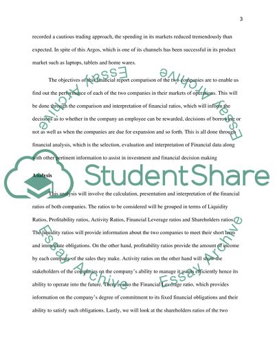 A Comparison of the Financial Report