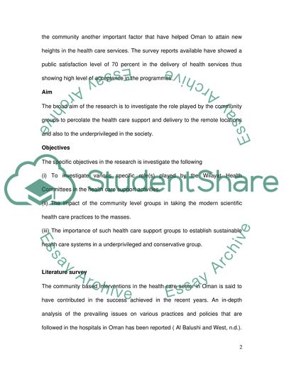 Health Care Services in Oman