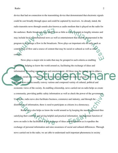 Role of News on Radio