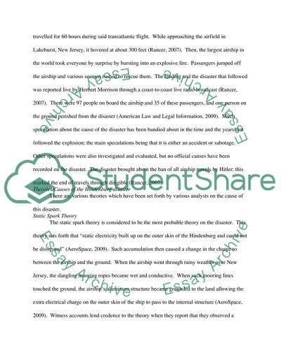 Accidents and Catastrophes: The Hindenburg Disaster