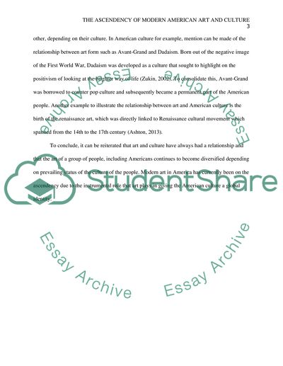 The Ascendency of Modern American Art and Culture