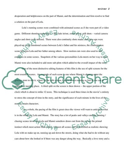 Editting in Run Lola Run (Tom Tykwer, 1998)