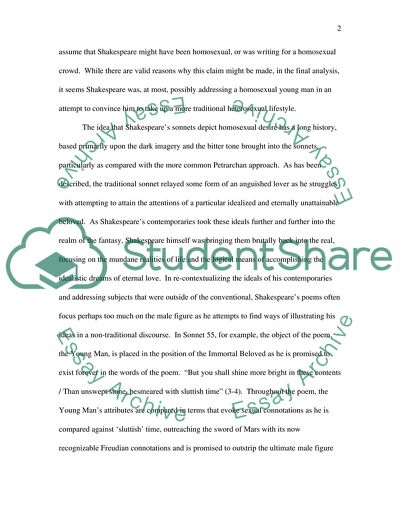 Shakespeares Use of Homosexual Imagery in His Sonnets