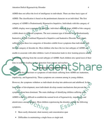 Attention Deficit Disorder