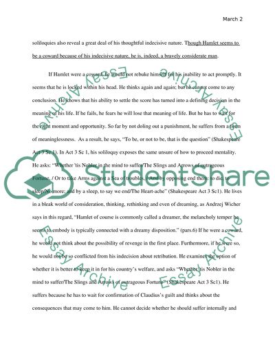 William Shakespeares Hamlet. Literature Based research report