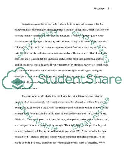 Uncertainties and Risk Management