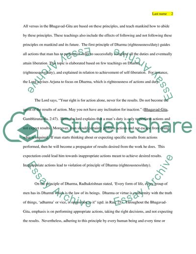 Indian culture ,Bhagavad Gita Analysis of a World Text see example in order instructuions