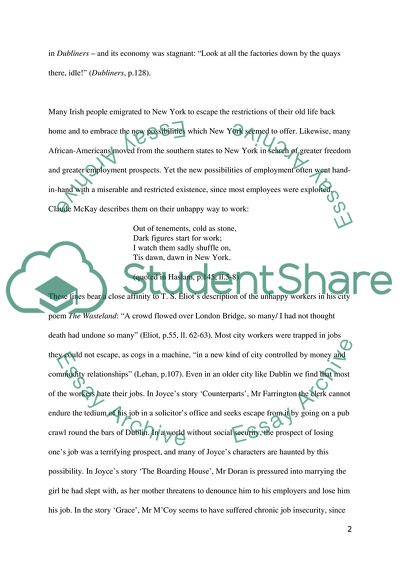 New York and Dublin in the Works of Joyce and Eliot