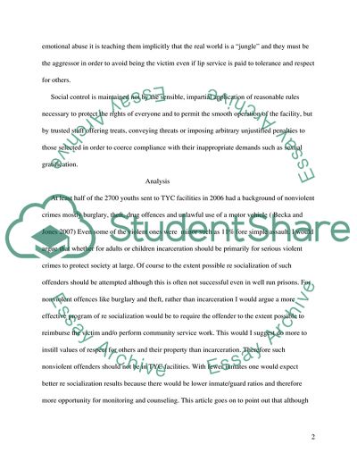 Decisions to Refer Children to TYC Contribute to the Abuse of Children There