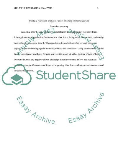 Multiple Regression Analysis