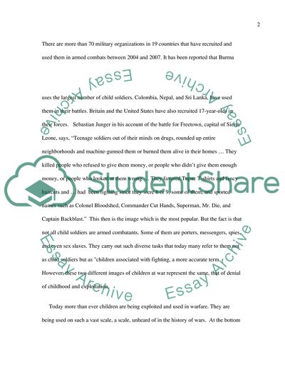 History of Child Soldiers