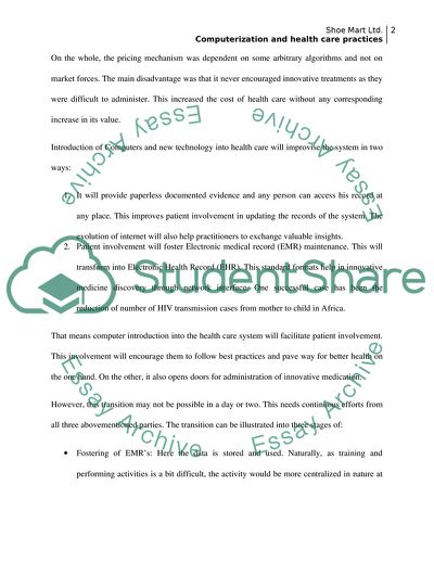 Computerization in Healthcare Practices