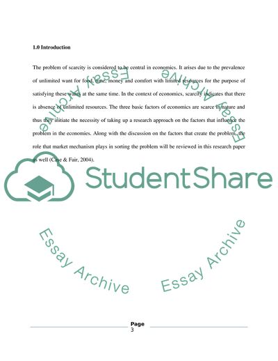 The Problem of Scarcity