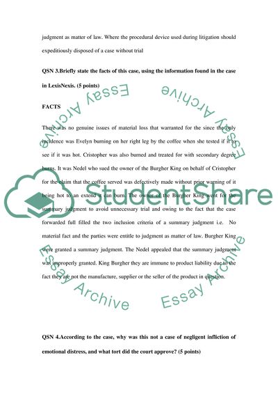 Torts and Personal Injury Law