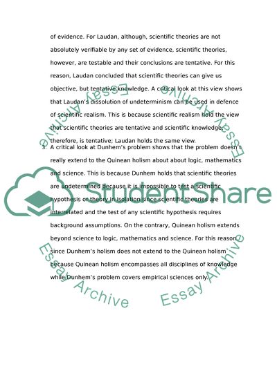 Underdetermination and holism