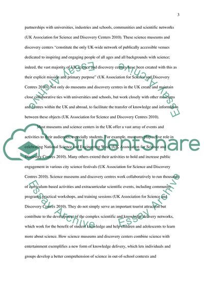 Science Centers As Learning Laboratories