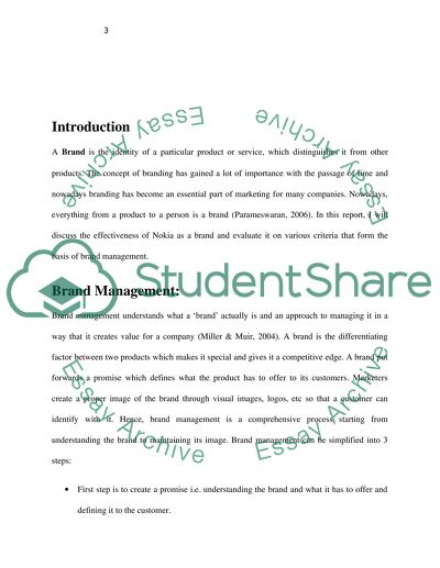 Evaluating Nokia as a Brand