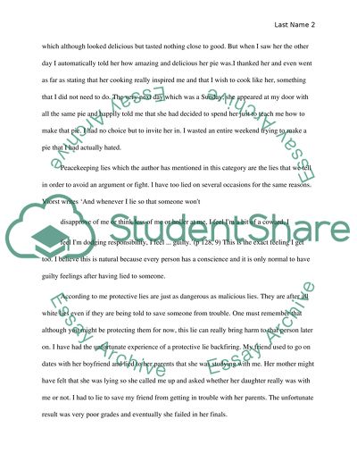 The Truth about Lying