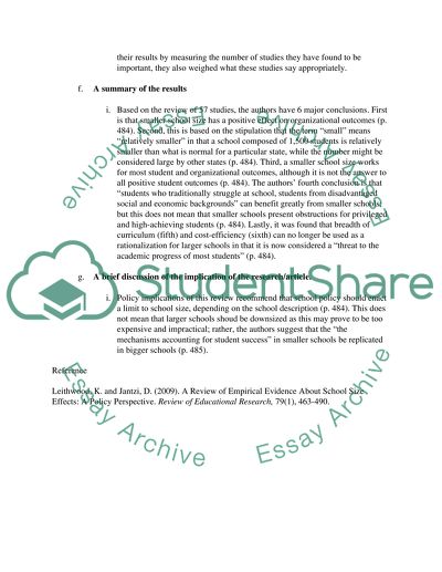 1-2 page critique/summary of an article