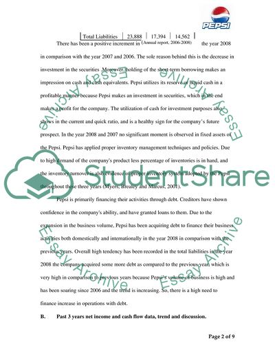 Corporate Finance Company Profile of PepsiCo