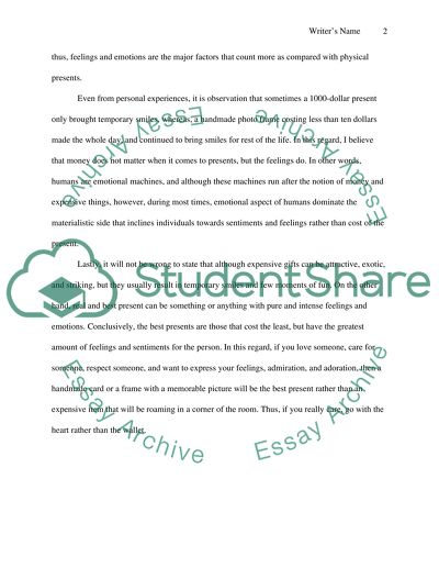 The best presents are those that cost the least