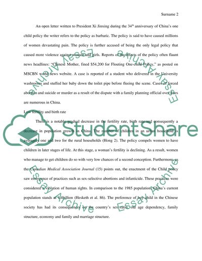 The Effects of Chinas One-Child Policy