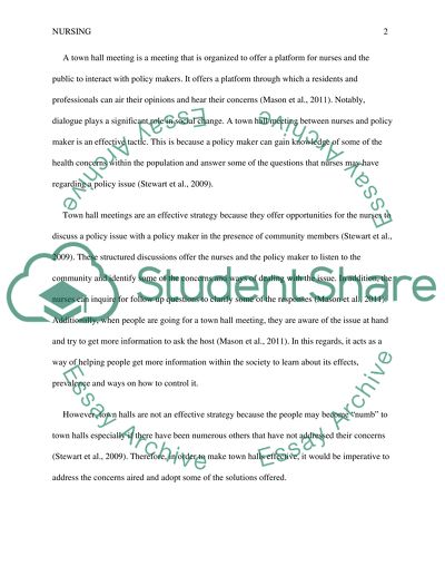 Townhall as an Effective Strategy