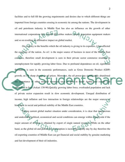 Oil Business and Power in Middle East