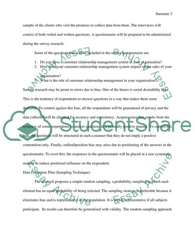 Proposed Method of Observation