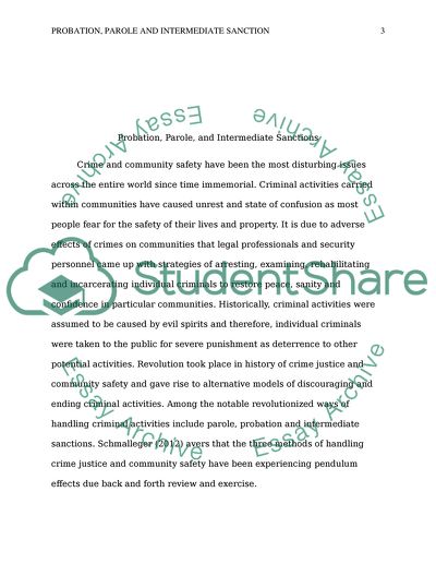 Probation, Parole, and Intermediate Sanctions