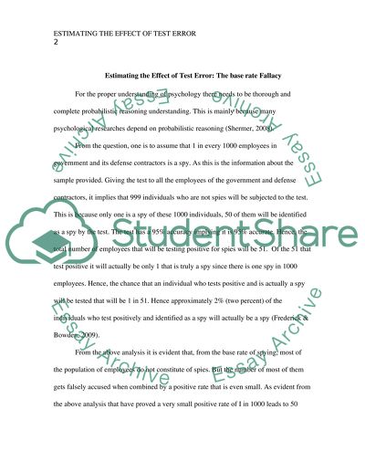 The base rate Fallacy