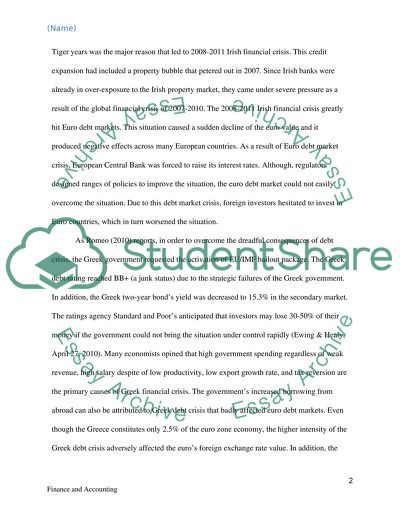 How the Financial Difficulties Impacted on Euro Debt Markets