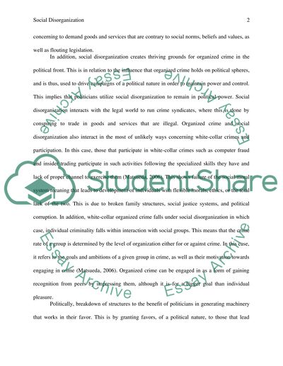 Social disorganization