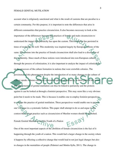 Female Circumcision and its Abolition