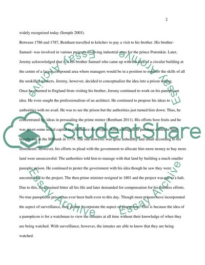 The Panopticon in the Jails