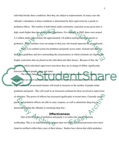 Probation and Parole- More Than a Way of Getting Criminals out of Prison