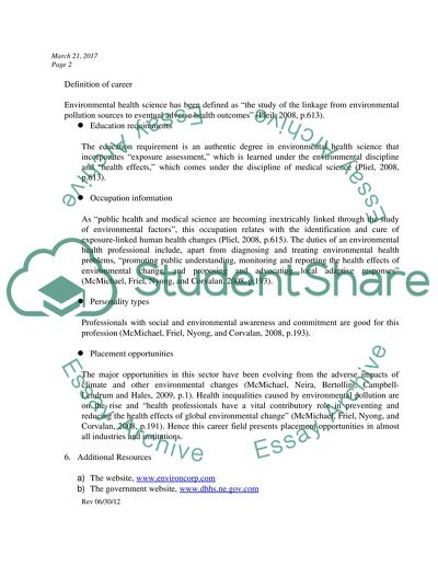 Formal report and work plan